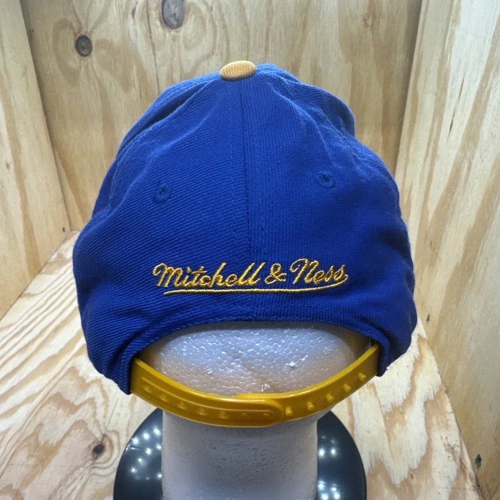 Golden State‎ Warriors Snapback Hat Blue Yellow Mitchell & Ness Embroidered